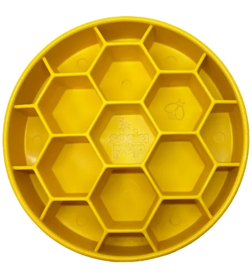 Honeycomb eBowl Deep Slow Feeder Dog Bowl 